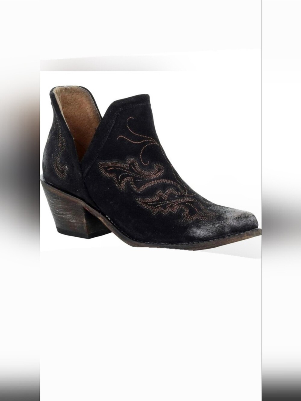 Corral Boots Circle G Q0098 Black Embroidered western cowboy Ankle Boots size 10